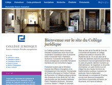Tablet Screenshot of collegejuridique.ro